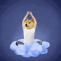 Cloud Dog Rainbow No One Cares Meme GIF