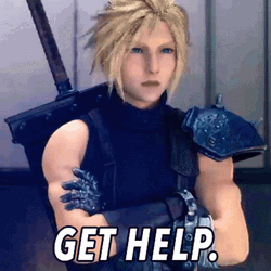Cloud Strife Final Fantasy Get Help GIF