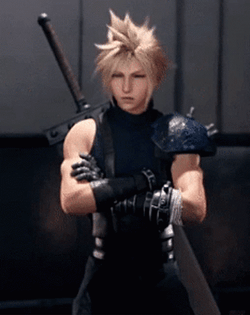 Cloud Strife Final Fantasy Waiting GIF