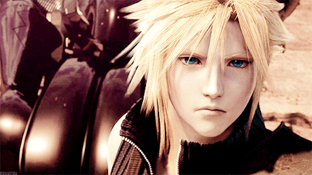 Cloud Strife In A Windy Setting GIF