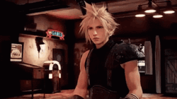 Cloud Strife Seating Down GIF