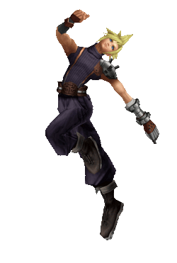 Cloud Strife Skipping GIF