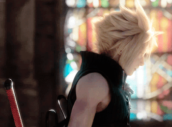 Cloud Strife Walking Melancholicly GIF
