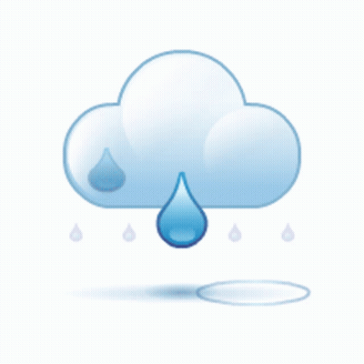 Cloud With Rain Drops Icon