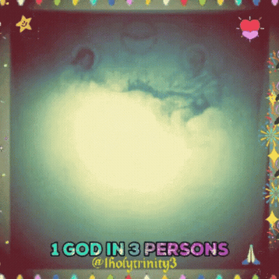 Cloud With Words 1 God In 3 Persons GIF