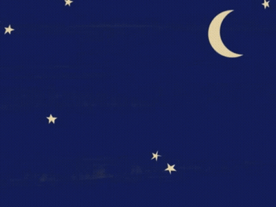 Clouds And Crescent Moon The End GIF