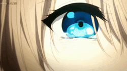 Cloudy Blue Anime Eyes GIF