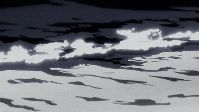 Cloudy Sky Painting With White Clouds GIF