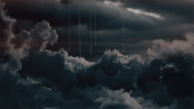 Cloudy Sky With Red Light GIF