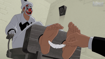 Clown Being Tickled By Man GIF