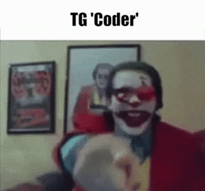 Clown Costume Man Pointing At Camera Tg Coder GIF