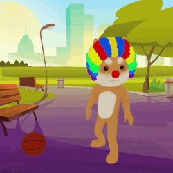 Clown Dog GIF