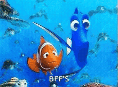 Clown Fish And Blue Fish From Finding Nemo GIF