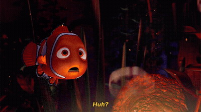 Clown Fish Saying Huh GIF