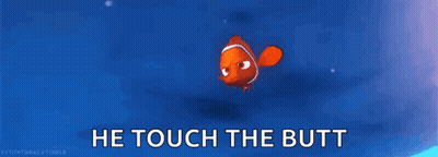 Clown Fish Swimming Alone In Ocean GIF