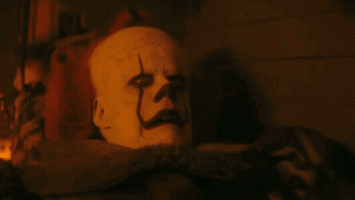 Clown Head In The Dark GIF