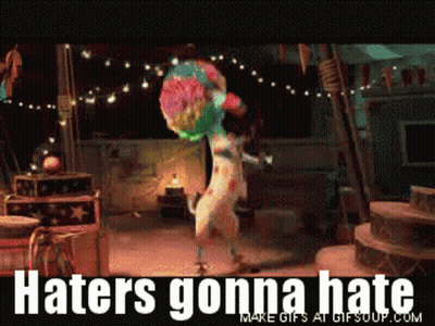 Clown Holding Balloon Haters Gonna Hate GIF
