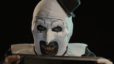 Clown Holding Nintendo Switch GIF