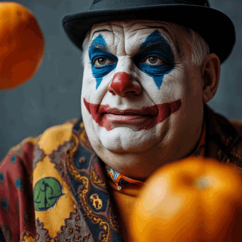 Clown Holding Pumpkin GIF