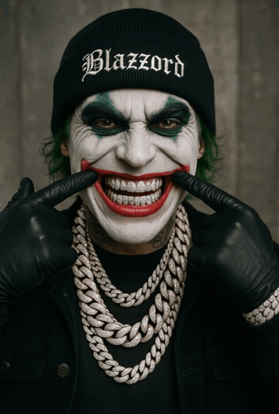 Clown In Beanie Saying Blazzard GIF