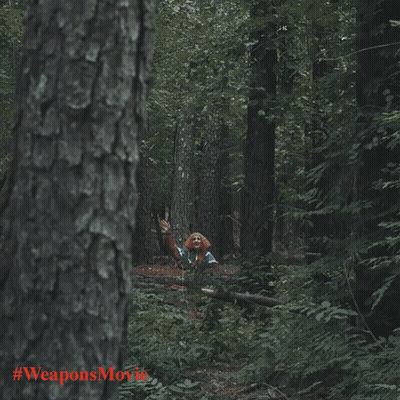 Clown In The Woods With Weaponsmovie In Red GIF