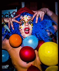 Clown Makeup Balloons Gay Pride Festival