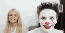 Clown Makeup Couple Zoom Screen