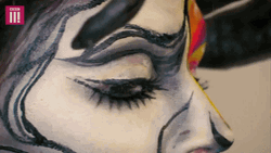 Clown Makeup Face Paint Art Sad Look GIF