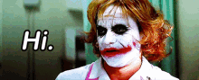 Clown Makeup Hi Joker Meme GIF