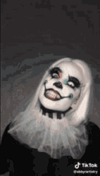 Clown Makeup Scary Girl Singing Tiktok