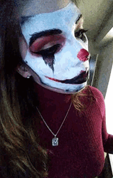 Clown Makeup Transform Girl Face Head Shake
