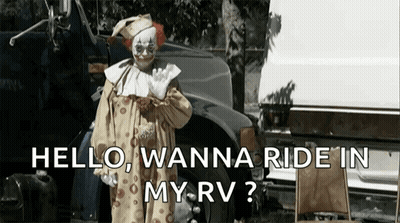 Clown Saying Hello Wanna Ride GIF