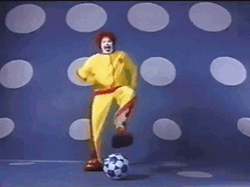 Clown Shoes Clown Play Soccer Ball GIF