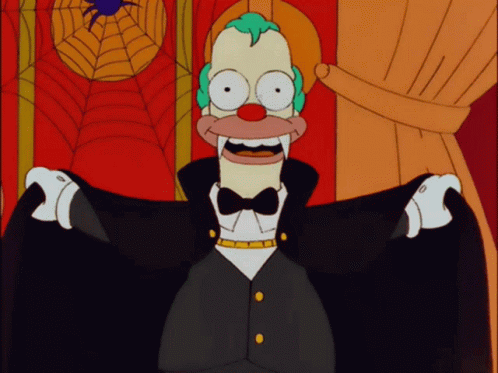 Clown Vampire With Outstretched Arms GIF