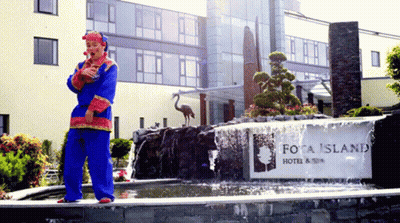 Clown Waterfall Fota Island Sign GIF