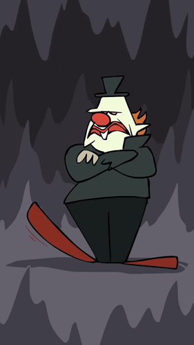 Clown With Arms Crossed And Top Hat GIF