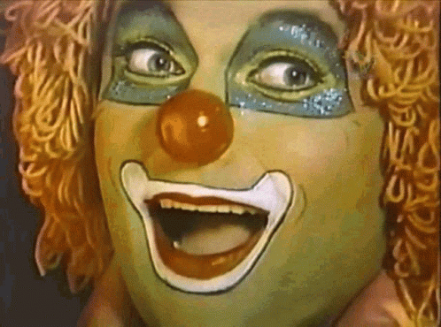 Clown With Big Smile Close Up GIF