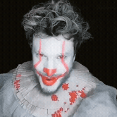 Clown With Blood On Face GIF