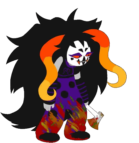 Clown With Bloodied Axe GIF