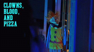 Clown With Clowns Blood And Pizza GIF