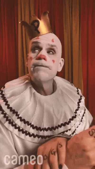 Clown With Crown Saying Cameo GIF