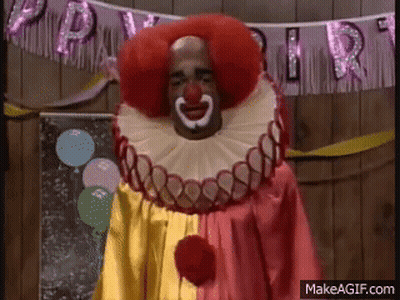 Clown With Happy Birthday Banner GIF