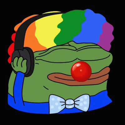 Clown With Headphones And Bow Tie GIF