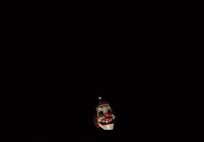 Clown With Microphone In Mouth GIF