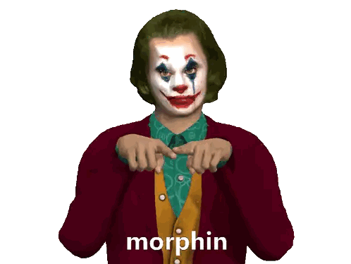 Clown With Morphin Text Sticker
