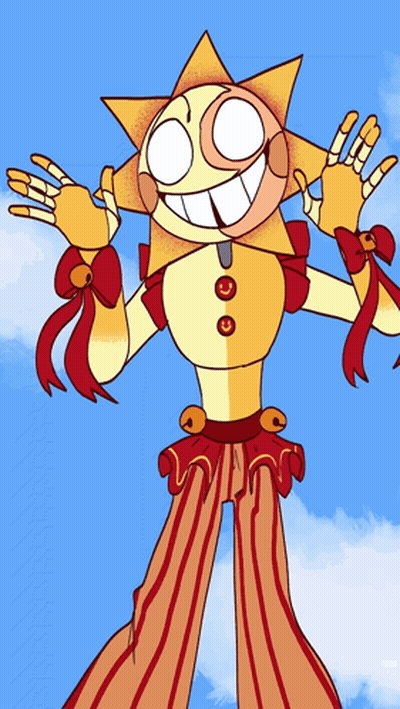 Clown With Sun on Head and Striped Pants