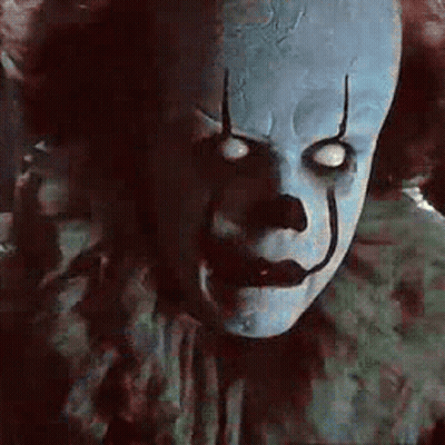 Clown With White Eyes GIF