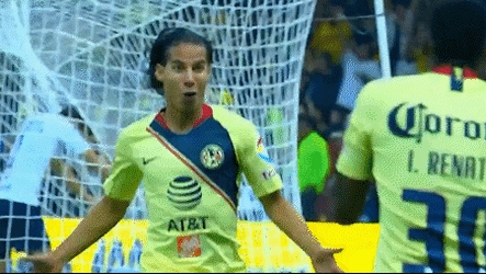 Club America Climbing Barricade Player Lifted GIF