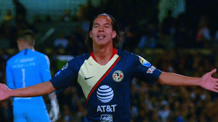 Club America Kneeling Pointing Up GIF