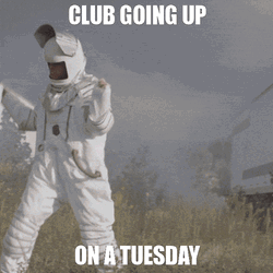 Club Going Up On A Tuesday Astronaut Dance  GIF